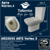 Унитаз-компакт Taliente Arte Vortex 3 AR33043 безободковый, сиденье микролифт, белый крышкой фото 6