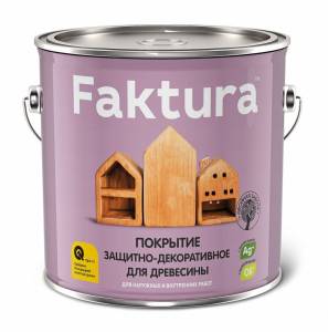 FAKTURA покрытие защитно-декоративное с  льняным маслом, ионами серебра,для вн/нар.,орех (0,7л)