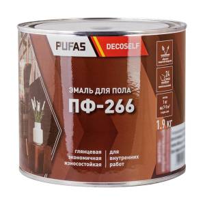Эмаль для пола Pufas Decoself ПФ-266 красно-коричневая 1.9 кг