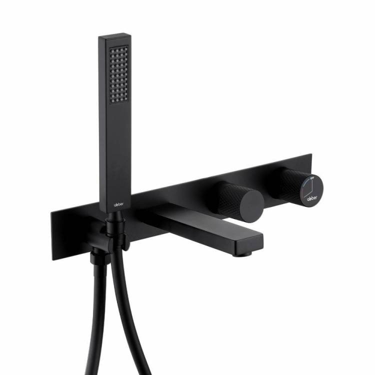 Смеситель для ванны Abber Rund AF8730B встраиваемый, черный матовый