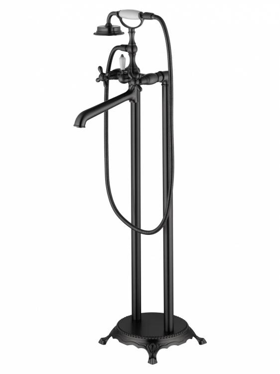 Смеситель для ванны Wonzon & Woghand WW-88649020-BGM напольный, темный графит