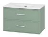 Тумба с раковиной Brevita Верде УТ000026830 зеленая, 80 см
