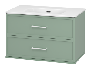 Тумба с раковиной Brevita Верде УТ000026830 зеленая, 80 см