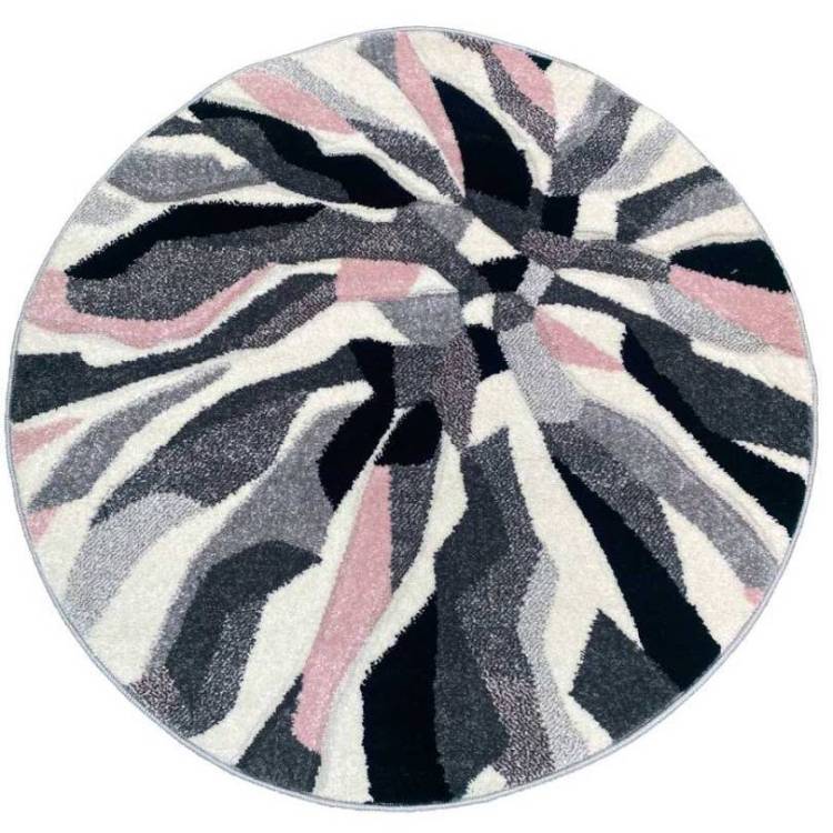 Ковер Reggi L266A White/Pink круг 1x1 м