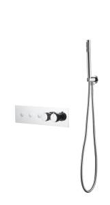 Смеситель для ванны и душа Boheme Fusion Termo 131-SYS-CR с ручным душем, Chrome