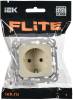Розетка 1-местная с заземлением IEK Flite FI-R11-16-1-K86 сливочный фото 6