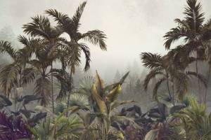 3D Фотообои Artegrafico «Джунгли на закате» DJ-009 песок