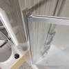 Шторка на ванну Belbagno LUCE-VF-11-100/145-C-Cr профиль хром, стекло прозрачное, 100x145 фото 3