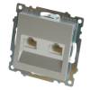 Розетка компьютерная 2-местная Stekker GLS00-7109-03 50005 фото 3