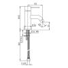 Смеситель для раковины Paini Cox 78PZ205 низкий, чёрный матовый PVD фото 5