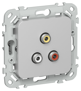 Розетка RCA IEK Flite FI-R10-K47 алюминий