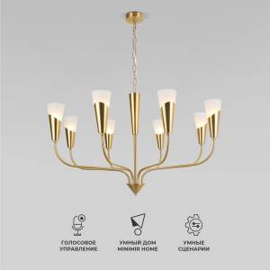 Подвесной светильник Eurosvet Rhyton 60167/8 латунь Smart