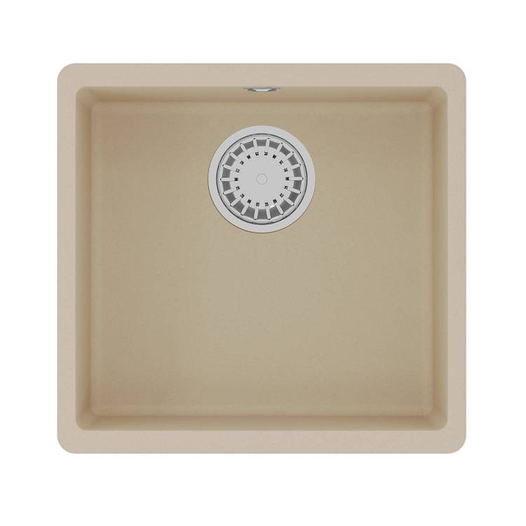 Кухонная мойка Lemark SINARA 440-U 9910068 подстольного монтажа из кварцгранита бежевый