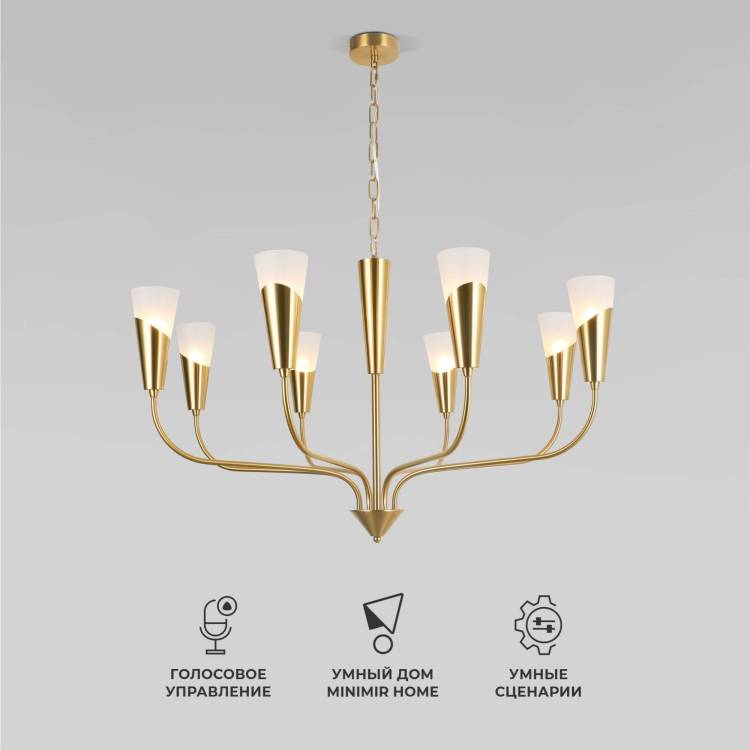 Подвесной светильник Eurosvet Rhyton 60167/8 латунь Smart