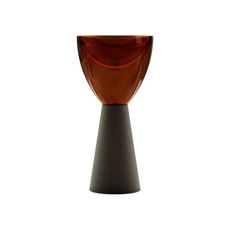 Раковина Abber Kristall AT2703Black-Opal отдельностоящая, прозрачная, 45 см, черно-коричневая