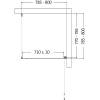 Душевой уголок AQUAme AQM5215-RH-8 800x800x1950мм., стекло 6мм, цвет профиля матовый черный, горизонтальные линии фото 5