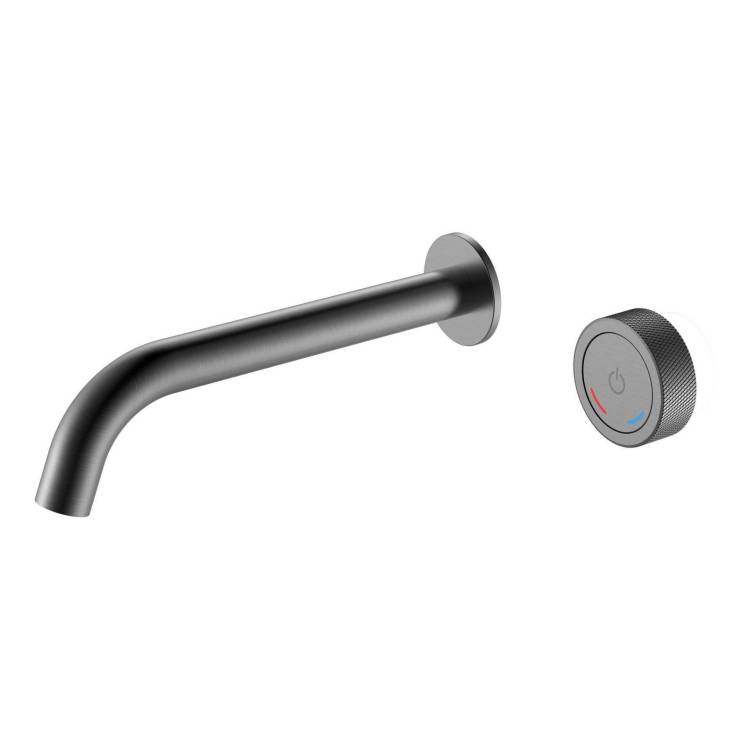 Смеситель для раковины Boheme Tech 158/2-GM Gun Metal сенсорный, встраиваемый