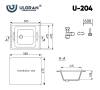 Мойка кухонная Ulgran Classic U-204-342 графит фото 3
