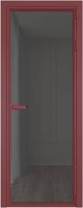 Межкомнатная дверь Profil Doors 1 AV цвет профиля Красный антрацит, стекло безопасное 6 мм тонированное 800x2000