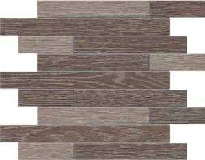 Мозаика Estima Kraft Wood 70435 Mosaic/KW02_NR/KW03_NR/30x35x10/Muretto Wenge/Light Grey 30x35