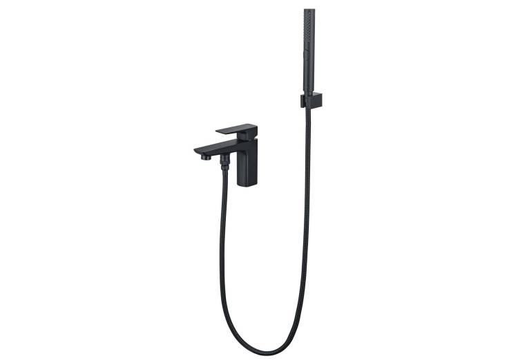 Смеситель на борт ванны Aquatek Вега AQ1044MB на 1 отверстие, черный матовый