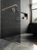 Душевая перегородка MaybahGlass MGD-729-5у 79x195, стекло графит 8 мм, профиль хром матовый фото 4