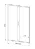 Душевая дверь в нишу Royal Bath Accord RB100HS-T профиль белый, стекло прозрачное, 100x200 фото 2