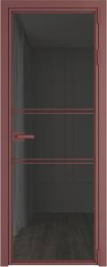 Межкомнатная дверь Profil Doors 2 AX цвет профиля Красный антрацит, стекло безопасное 6 мм тонированное 600x2000