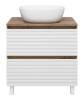 Тумба с раковиной Brevita Dakota - 70 Дуб Гала, Белый 62x70x48 фото 2