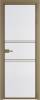 Межкомнатная дверь Profil Doors 2 AX цвет профиля Шампань, стекло безопасное 6 мм мору белый 600x2000