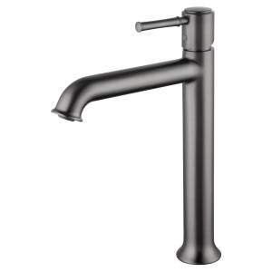 Смеситель для раковины Wonzon & Woghand WW-88019073-BGM высокий, темный графит