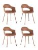 Набор из 4 стульев Stool Group Lady SL-7018K brown 90491 X4 коричневый
