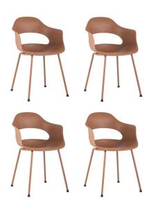 Набор из 4 стульев Stool Group Lady SL-7018K brown 90491 X4 коричневый