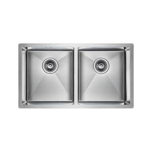 Кухонная мойка Paulmark Twin PM237844-BS брашированная нержавеющая сталь