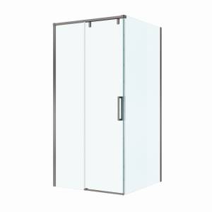 Душевой уголок BelBagno SOFT_CLOSE-1-A-1-100-C-GM профиль оружейная сталь, стекло прозрачное, 100x100x200