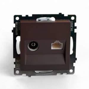 Розетка TV + компьютерная RJ-45 Stekker GLS00-7106-04 49185