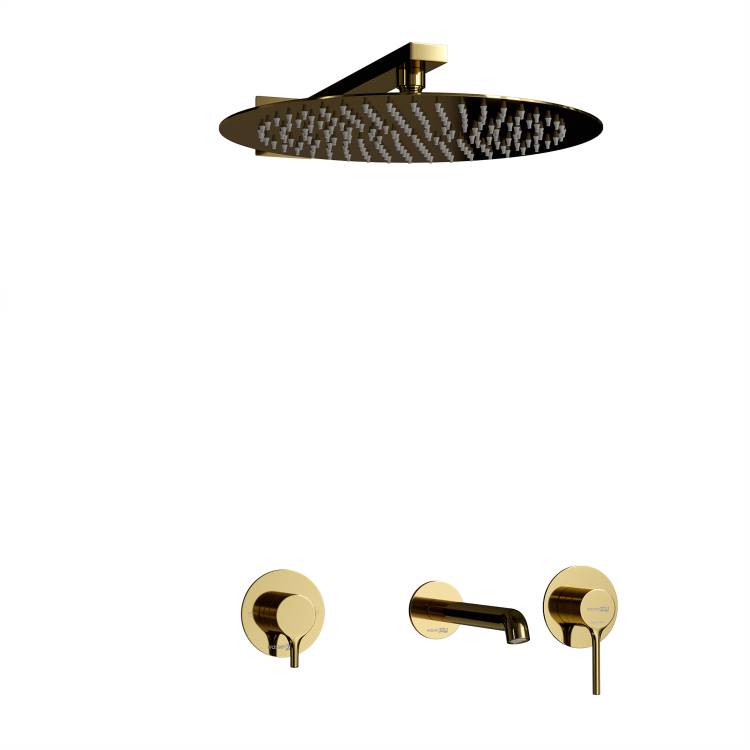 Душевой комплект Wasserkraft Rhein (Рейн) 9951.99DVR2.183.263.443PG золото глянцевое