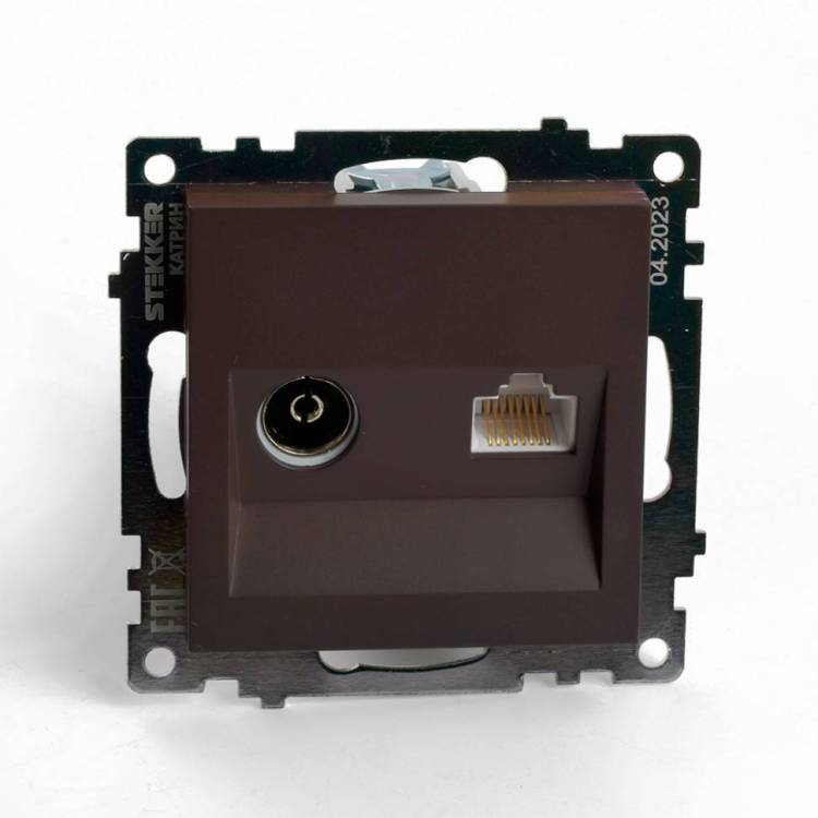 Розетка TV + компьютерная RJ-45 Stekker GLS00-7106-04 49185