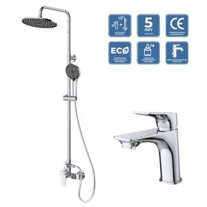Душевой комплект BelBagno Marino MARINO-DOCM/LVM-CRM хром