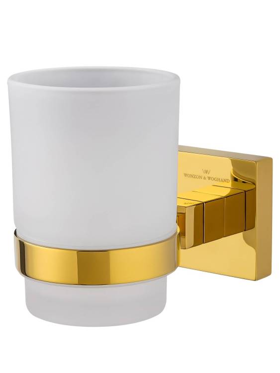 Стакан Wonzon & Woghand WW-8921-DG с держателем, темное золото