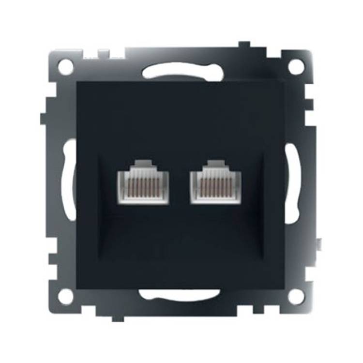 Розетка компьютерная 2-местная Stekker GLS00-7109-05 50007