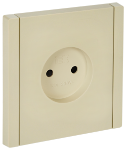 Розетка 1-местная с защитными шторками IEK Forte&Piano FP-R13-10-K10 ваниль