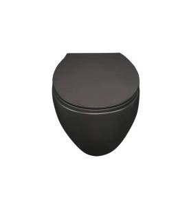 Унитаз подвесной Creo Ceramique Avignon COMBO-AV1100MB/AV1001TMB безободковый, с сиденьем микролифт