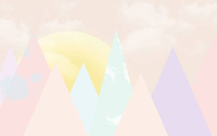 3D Фотообои Artegrafico «Нежные горы для детской» KID-170 песок