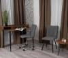 Набор из кресла и стула Tetchair Bari LT 25053 серый, черный, флок фото 10