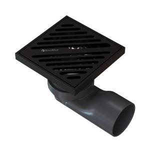 Душевой трап Knotlor Шторм SDSL100BL матовый черный, 10x10 см