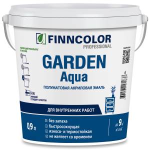 Эмаль акриловая Finncolor Garden Aqua база С полуматовая 0.9 л