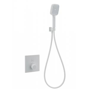 Смеситель для душа Wonzon & Woghand WW-D1017-B-MW с термостатом, белый матовый