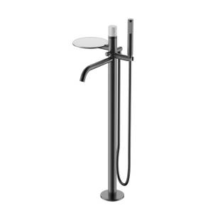 Смеситель для ванны Boheme Stick 129-GM-MR-GR напольный, Gun Metal Marble Grey