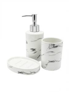 Набор аксессуаров для ванной Bath Plus Marmo W-CE2112AA-SET3 белый
